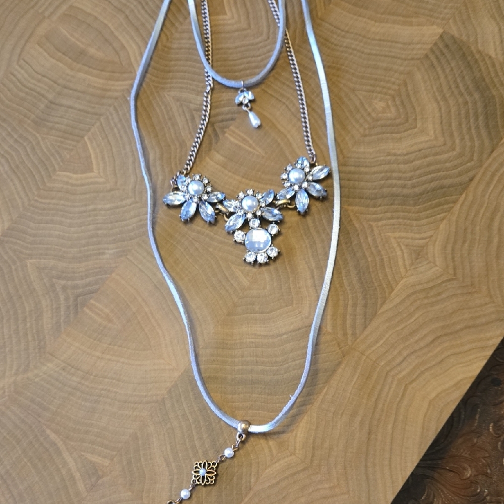 Silver Cocker Necklace With Long Pendant